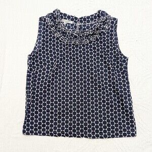 Naracamicie Womens Sz 3 (US 8) Polka Dot Blouse Summer Weekend Business Casual